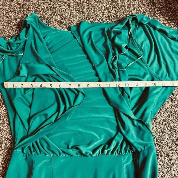 - JESSICA Simpson Dress Y2K blue green split short sleeve date night size small - Picture 6 of 9